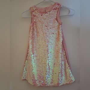 H&M Pink Sequin Dress Girls Size 5